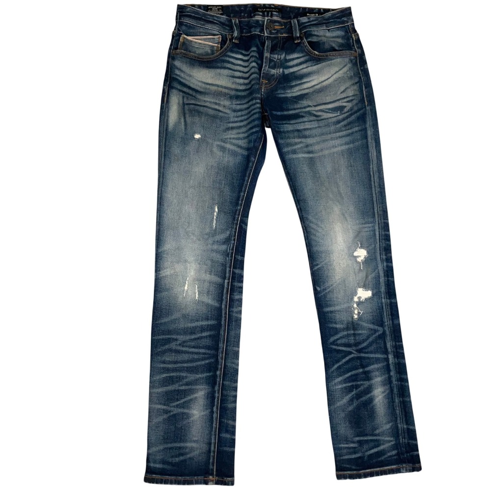 Cult of Individuality Jeans Mens 31x34 Blue Buckle 8 Distressed Slim
